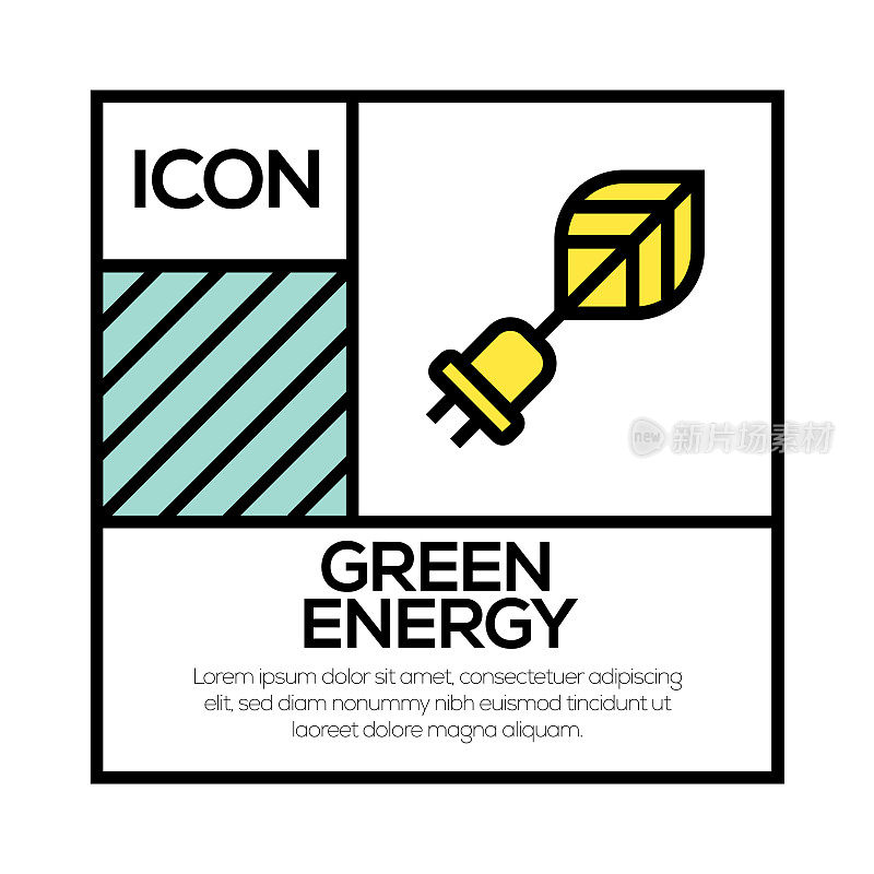 GREEN ENERGY ICON CONCEPT